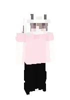 Quyon shaklidagi bosh kiyimdagi yigit — Minecraft skin, rasm 1