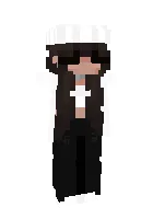 Oq qalpoqli qiz — Minecraft skin, rasm 1