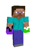 Ikki stixiyali Steve — Minecraft skin, rasm 1
