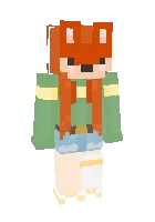 tulki niqobli qiz — Minecraft skin, rasm 1