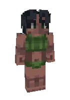 Cho'milish kiyimidagi Dana — Minecraft skin, rasm 1