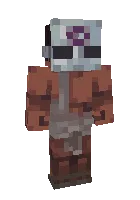 Kumush yuzli — Minecraft skin, rasm 1