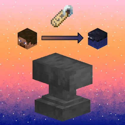 Anvil Player Heads — Minecraft mod, rasm 1