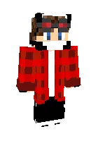Qizil olim — Minecraft skin, rasm 1