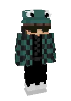 Tanjiro Kamado noodatiy — Minecraft skin, rasm 1