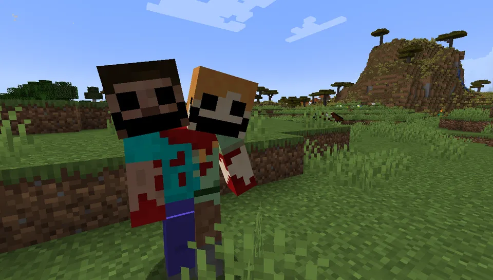 Two-Headed Steve And Alex — Minecraft mod, rasm 2
