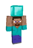 Olmos blokli Steve — Minecraft skin, rasm 1