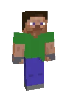 Yashil futbolkali Stiv — Minecraft skin, rasm 1