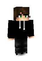 Qora koftadagi Jon — Minecraft skin, rasm 1