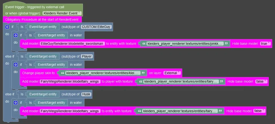 Kleiders Custom Renderer API — Minecraft mod, rasm 2