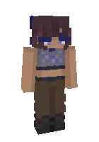 Moviy topda — Minecraft skin, rasm 1