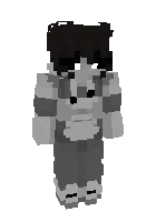 Kulrang qiz — Minecraft skin, rasm 1