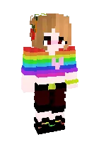 Rang-barang qiz — Minecraft skin, rasm 1