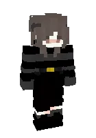 Qora kiyimdagi qiz — Minecraft skin, rasm 1