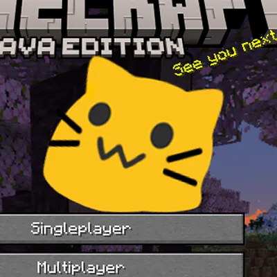 Title Screen Blobcat — Minecraft mod, rasm 1