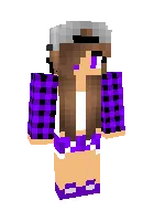 Binafsha shakol — Minecraft skin, rasm 1