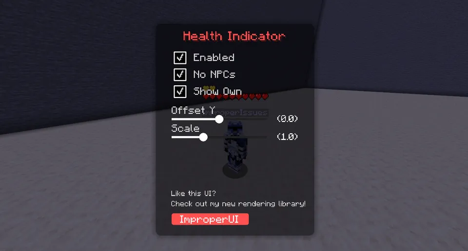 Player Health Indicators — Minecraft mod, rasm 3