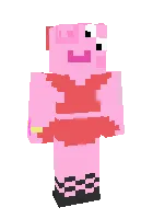 Kechki Peppa cho'chqa — Minecraft skin, rasm 1