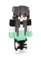 Polya firuza rang — Minecraft skin, rasm 1