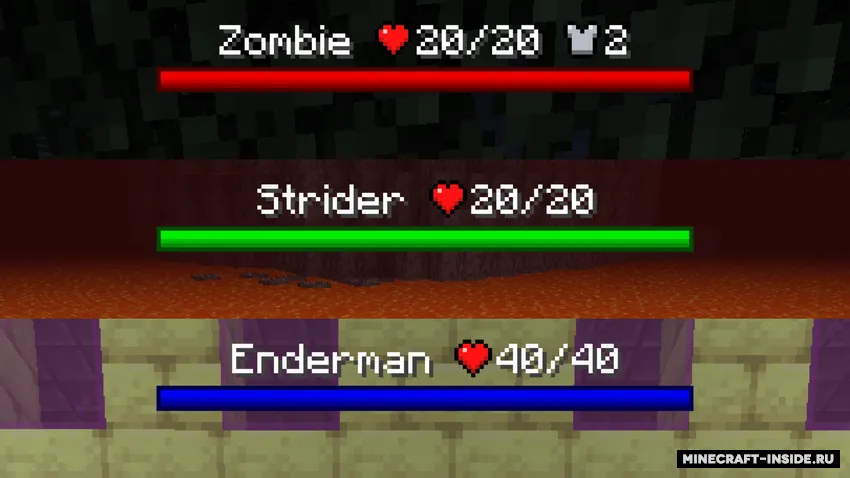 Health Indicator TXF — Minecraft mod, rasm 2
