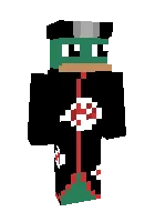 Akatsuki kostyumidagi baqa — Minecraft skin, rasm 1