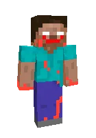 Herobrine ovga chiqdi — Minecraft skin, rasm 1