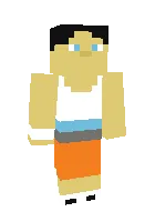 Chell — Minecraft skin, rasm 1