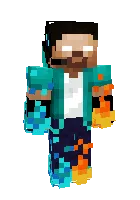 Herobrine 1x — Minecraft skin, rasm 1