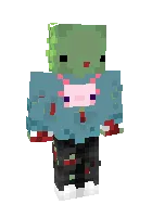 Zombi aksolotl — Minecraft skin, rasm 1
