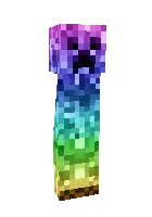 Rainbow creeper — Minecraft skin, rasm 1