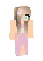 Girl in pink dress