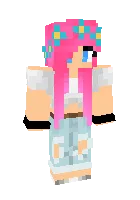 Pink hair — Minecraft skin, rasm 1