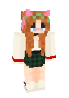 Red-haired girl flowers — Minecraft skin, rasm 1