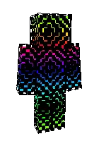 Rainbow 3D skin — Minecraft skin, rasm 1