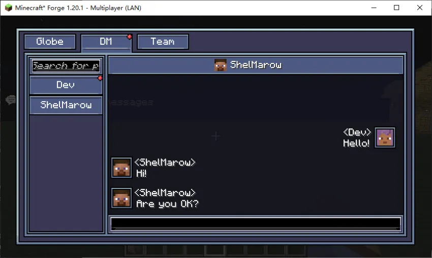 Shel's MineChat — Minecraft mod, rasm 3