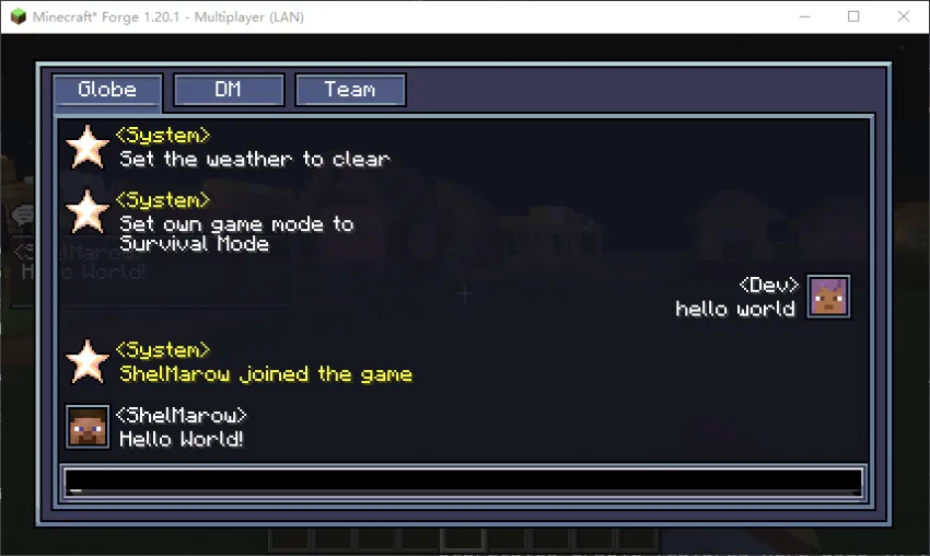 Shel's MineChat — Minecraft mod, rasm 4