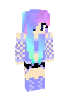 Siyohrang kiyimdagi qiz — Minecraft skin, rasm 1