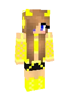 Sariq kiyimdagi qiz — Minecraft skin, rasm 1