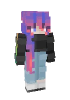 Rainbow hair girl — Minecraft skin, rasm 1