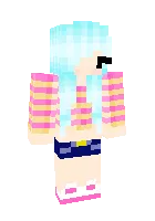 Blue hair girl — Minecraft skin, rasm 1