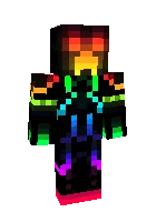 Rainbow creeper — Minecraft skin, rasm 1