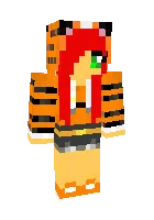 Red cat girl — Minecraft skin, rasm 1