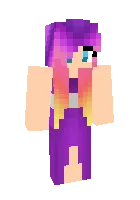 Purple dress girl — Minecraft skin, rasm 1