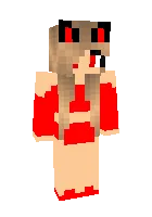 Red cat girl — Minecraft skin, rasm 1