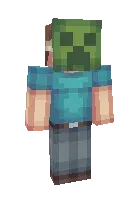Steve in the creeper mask