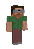 Steve with glasses — Minecraft skin, rasm 1