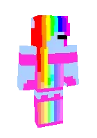 Rainbow power girl — Minecraft skin, rasm 1
