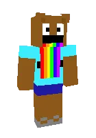 Rainbow shock — Minecraft skin, rasm 1