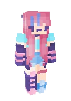 Rang-barang qiz — Minecraft skin, rasm 1