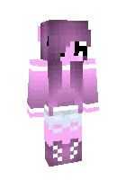 Bantli pushti qiz — Minecraft skin, rasm 1